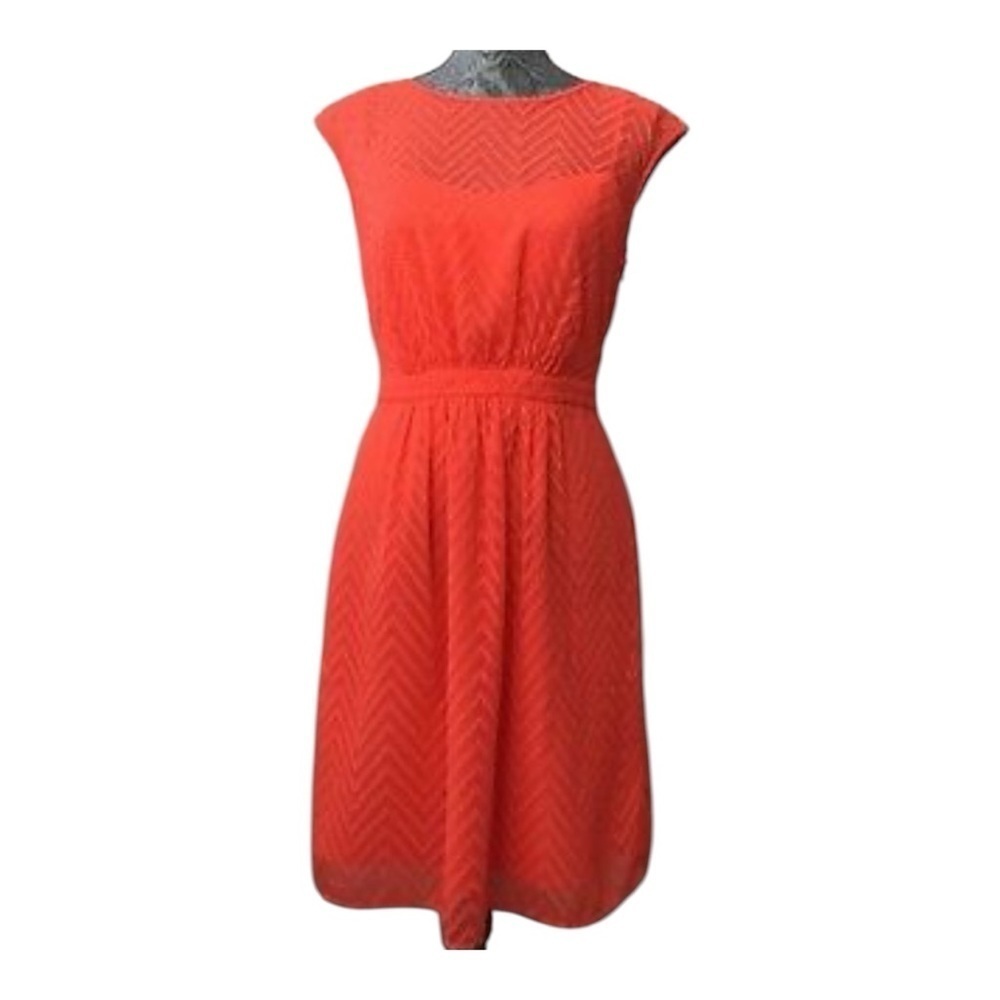 J.Crew Neon Orange Sleeveless Dress